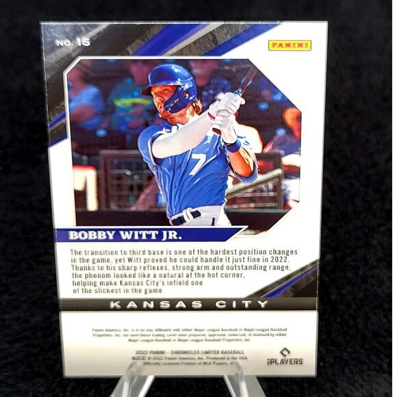 Bobby Witt Jr. (RC) 2022 Limited #15 Kansas City Royals - Picture 2 of 2